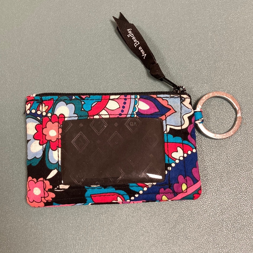 Vera Bradley Zip ID Case, Haymarket Paisley (Retired), with Key Ring